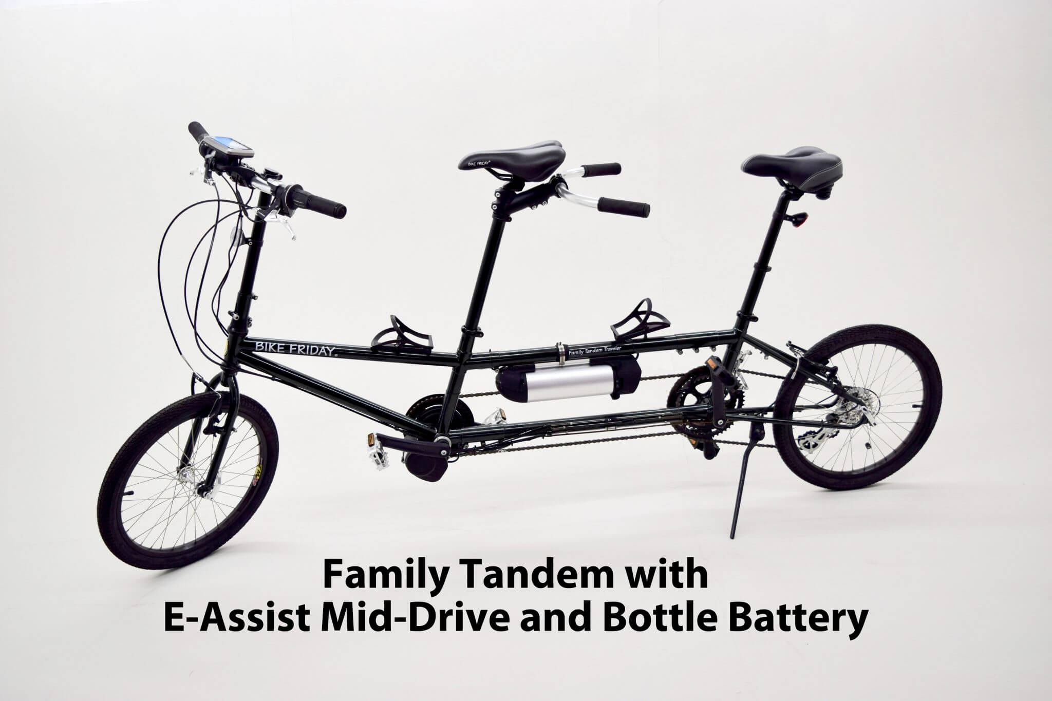 Custom Tandem Bike Fits 4'6" to 6'4" and Disassembles to Fit in Trunk